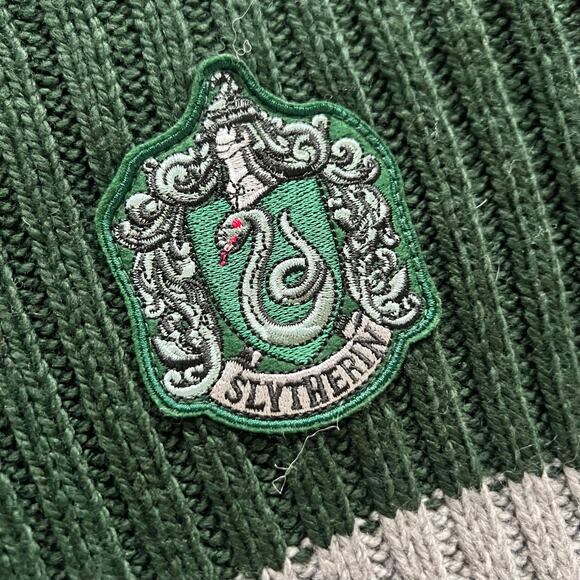 Wizarding World Of Harry Potter Slytherin Quidditch Wool Sweater Scotland Large - Picture 3 of 4